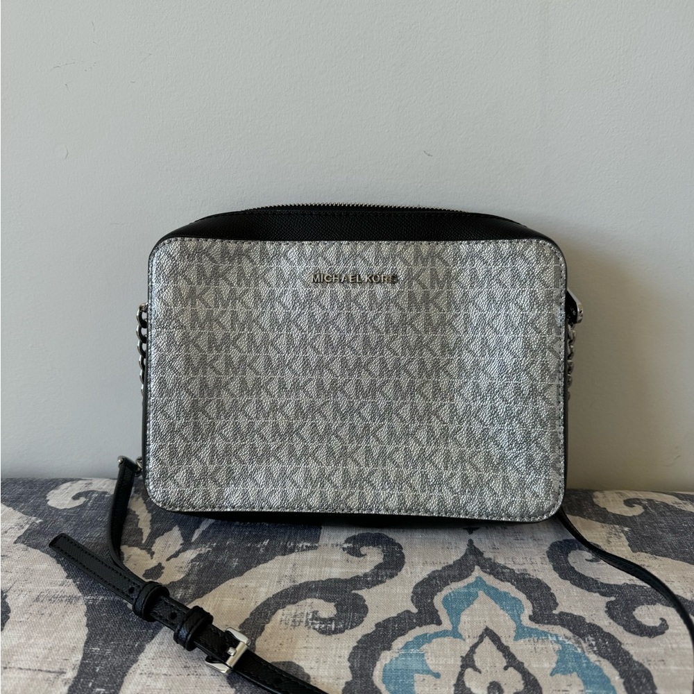 Michael Kors silver and black  Crossbody Bag